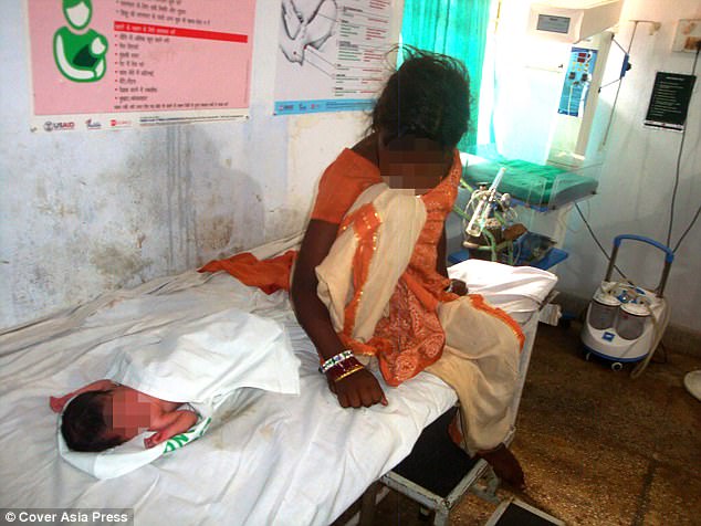 Eventually she was taken in by a nearby hospital and she and her newborn baby girl were checked over and looked after&nbsp;