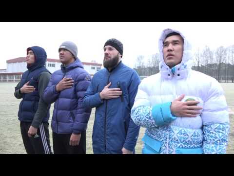 Видео: как боксеры сборной Казахстана поют гимн на немецкой земле
