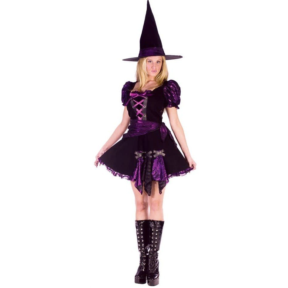 костюм ведьмы на хэллоуин фиолетовый