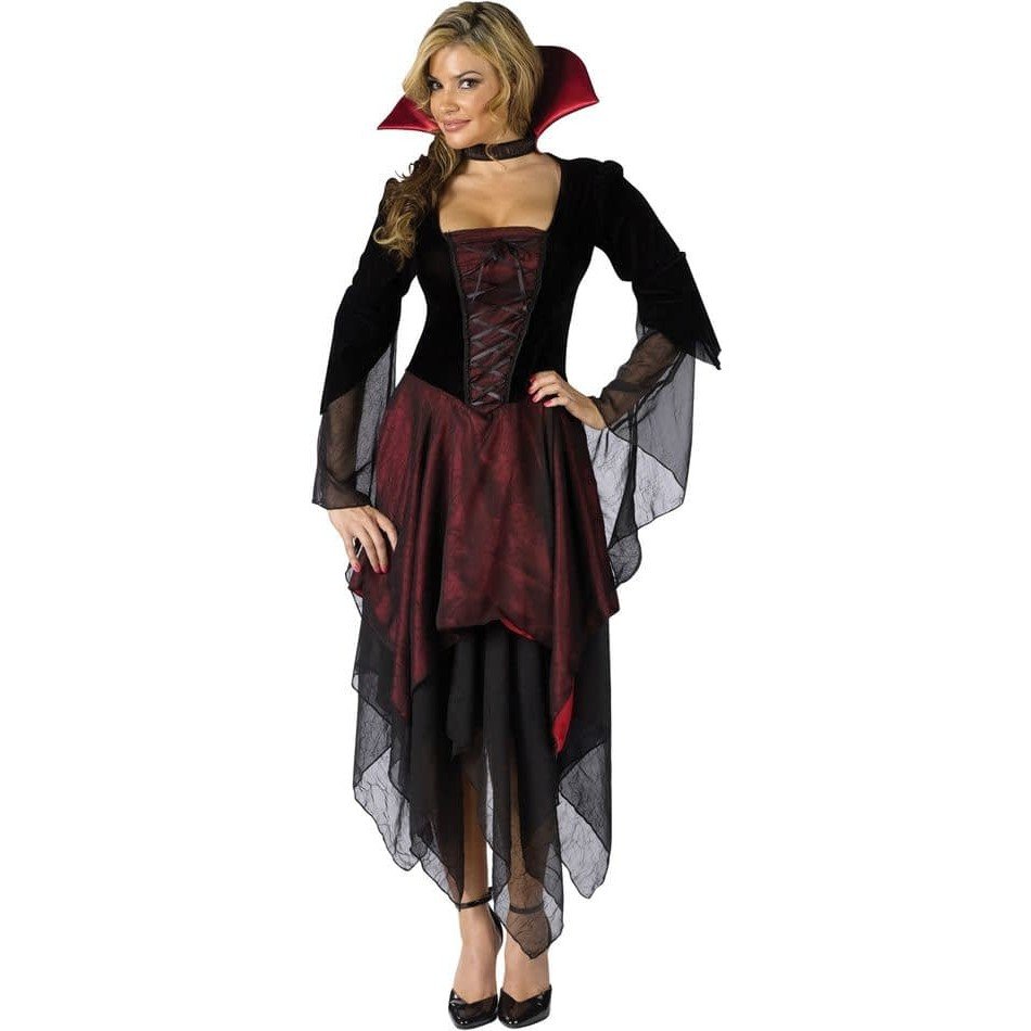 костюм вампирши на хэллоуин асимметричный