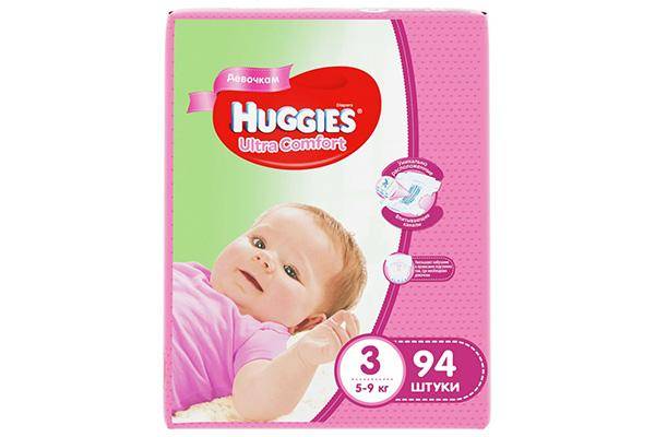 Huggies Ultra Comfort для девочек 3 (5-9 кг)