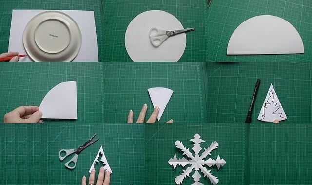 Легкие снежинки из бумаги руками ребенка: мастер-классы для начинающих-4
