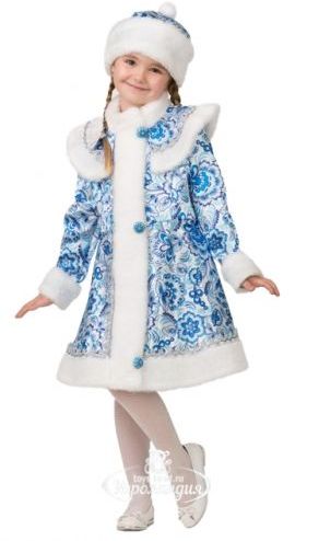 детский костюм Снегурочки с шапочкой